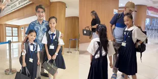 Potret Kegiatan Ruben Onsu di Hari Senin, Antar Thalia dan Thania ke Sekolah