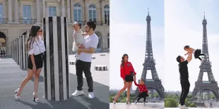 Potret Kezia Toemion Menantu Bambang Tri Liburan di Paris, Cute Kembaran Outfit Branded Bareng Baby Kelly