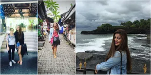 Potret Liburan Shafaq Naaz di Bali, Seru Meski Berteman Mendung