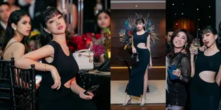 Potret Lucinta Luna Hadiri Pesta Bertabur Seleb, Pakai Dress High Slit - Pamer Pinggang Ramping