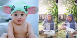 Potret Momen Rayyanza Digendong Jadi Barbel Oleh Suster Rini, Lucu Diayun-ayunkan Malah Ketawa - Ekspresinya Gemesin Banget