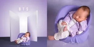 Potret Newborn Photoshoot Baby Anzel Anak Audi Marissa, Didandani Ala Member BTS