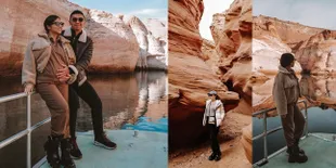 Potret Nikita Willy dan Indra Babymoon ke Antelope Canyon, Kedinginan Tapi Seru dan Makin Mesra