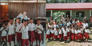 Potret Nikita Willy dan Indra Priawan Berbagi Bersama Anak-Anak SD di Sumba, Netizen: Jadi Motivasi Untuk Cepat Kaya