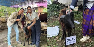 Potret Onadio Leonardo Ikut Kurban Seekor Kambing di Idul Adha, Sebut Peran Habib Jafar di Baliknya