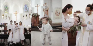 Potret Pembaptisan Dante Anak Chelsea Olivia dan Glenn Alinskie, Sakral Serba Putih - Bahagia Pertama Kali ke Gereja