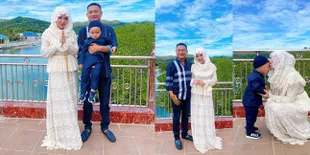 Potret Perayaan Lebaran Bella Shofie di Pulau Buru, Istimewa dengan Baju Muslim Mewah