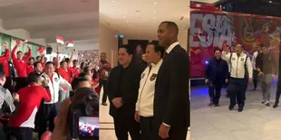 Potret Prabowo Nonton Langsung Laga Timnas Indonesia vs Bahrain, Beri Semangat ke Para Pemain