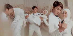Potret Prewedding Terbaru Lesti dan Rizky Billar Bernuansa Serba Putih, Mesra Saat Saling Pandang - Gendong Ala Bridal Style