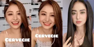 Potret Reaksi Yunjin LE SSERAFIM Saat Fans Indonesia Tunjukkan Foto Dewi Perssik yang Disebut Mirip Dirinya