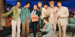 Potret Reuni BTS Dengan James Corden Dalam 'The Late Late Show' dan Tampilkan 'Permission To Dance'