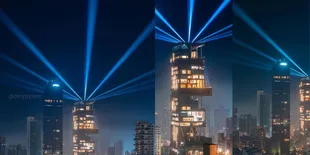 Potret Rumah Keluarga Ambani di India, Termahal di Dunia - 27 Lantai yang Kini Dihias Lampu Khusus