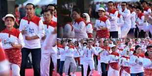Potret Seru Jokowi Ikutan Senam Poco Poco Untuk Pecahkan Rekor