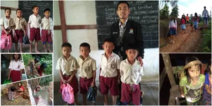 Potret Siswa 'Pak Jokowi Minta Tas' di Sungkung Bengkayang, Miris