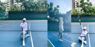 Potret Syahrini Main Tennis, Pakai Celana Ketat - Pamerkan Lekuk Kaki yang Super Ramping bak Barbie
