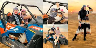 Potret Terbaru Tasyi Athasyia Naik ATV di Padang Pasir Dubai, Batal Pulang ke Indonesia Gara-Gara Peringatan Badai