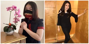 Potret Tina Toon Rayakan Imlek, Kenakan Masker Motif Unik-Dapat Angpau Dari Ahok!