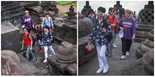 Potret TVXQ & Suju di Borobudur, Yunho Protes Harga Topi Mahal!