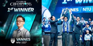 Potret Vannes Pemenang Clash Of Champions Season 2, Kuliah di Nanyang Technological University