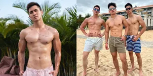 Potret Verrell Bramasta dan Geng 'Roti Sobek', Lakukan Push Up di Pantai Berubah Jadi 'Top Gun Cabang Bali'