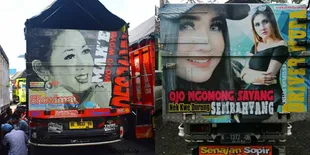Potret Wajah 8 Pedangdut Beken di Belakang Truk, Bersanding Dengan Quote Bijak & Kocak - Ada yang Bikin Salfok