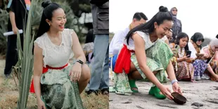 Potret Yura Yunita Tanam Pandan & Lepas Penyu di Jogja, Bermanfaat Jaga Alam Bareng Fans