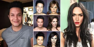 Pria Ini Sulap Wajahnya Jadi Bintang Cantik Hollywood, Percaya?