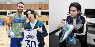 Rela Terbang ke Jepang Demi Saksikan Pertandingan, Berikut Momen Seru Suga BTS di NBA Japan Games 2022