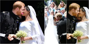 Resmi Menikah, Pangeran Harry dan Meghan Markle Berciuman Manis