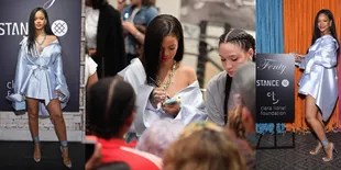 Rihanna Tampil Glamor di Acara Penggalangan Dana Yayasan Miliknya
