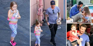 Saat Harper Beckham Asyik Makan Es Krim, Lucunya Bikin Gemas!