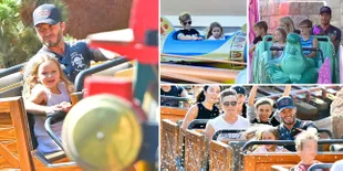 Saat Harper Beckham Asyik Naik Roller Coaster, Histeris Abis!