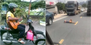 Santai Di Jalan Raya, Beginilah 10 Tingkah Lucu Bapak-Bapak Yang Bikin Ngelus Dada