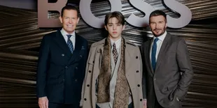 S.Coups SEVENTEEN Bareng David Beckham di Show Hugo Boss Milan Fashion Week