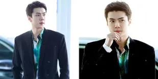 Sederet Foto Fashion Airport Sehun EXO Menuju Paris, Ganteng Bak Pangeran Drama Korea Romantis!