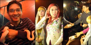 Sejumlah Artis Sahur on the Road Ditemani Ular Sanca