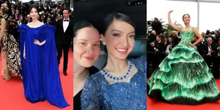 Selalu Elegan dan Glamor, 10 Potret Penampilan Raline Shah di Red Carpet Festival Film Cannes - Terbaru Stunning Pakai Kebaya Biru