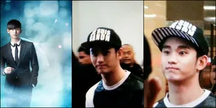 Senyum Manis Kim Soo Hyun Saat Tiba di Bandara Soetta