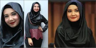 Serba Hitam, Gaya Hijab Simpel Zaskia Sungkar Ini Kece Badai!