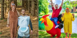 Serunya Gaya Kocak Cucu dan Nenek Yang Pakai Kostum Unik Ini Bikin Kamu Pingin Ikutan