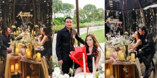 Setahun Pacaran, 9 Potret Romantis Abash Mantan Lucinta Luna Rayakan Anniversary Pertama Bareng Pacar - Candle Light Dinner Berdua
