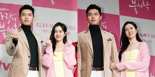 Son Ye Jin dan Hyun Bin di Preskon 'Crash Landing on You', Tanggapi Rumor Pacaran