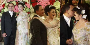 Suasana Bahagia Resepsi Pernikahan Bella Saphira dan Agus Suryo