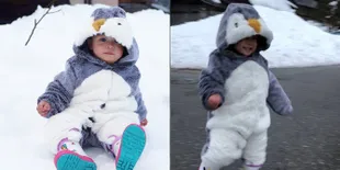 Super Kawaii, Saat Nastusha Jadi Penguin dan Main Salju di Jepang