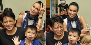 Sweet! Ariel NOAH & Sophia Kompak Kunjungi Anak Penderita Kanker