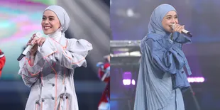 Tampil Enerjik, 10 Potret Lesti Kejora di 'Konser Histeria Pesta Bola Dunia 2023' - Kolaborasi Bareng Dewa 19