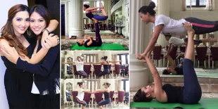 Tanpa Make Up, Ini Foto Aurel Hermansyah & Ashanty Saat Acroyoga