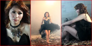 Tata Janeeta Seksi Elegan Bergaun Hitam di Penipu Hati