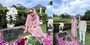 Tepat 3 Tahun Kepergian Mendiang Ashraf Sinclair, Bunga Citra Lestari Ajak Noah Ziarah ke Makam