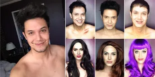 Tipuan Make-Up, Pria Ini Berubah Jadi Angelina Jolie - Kim K